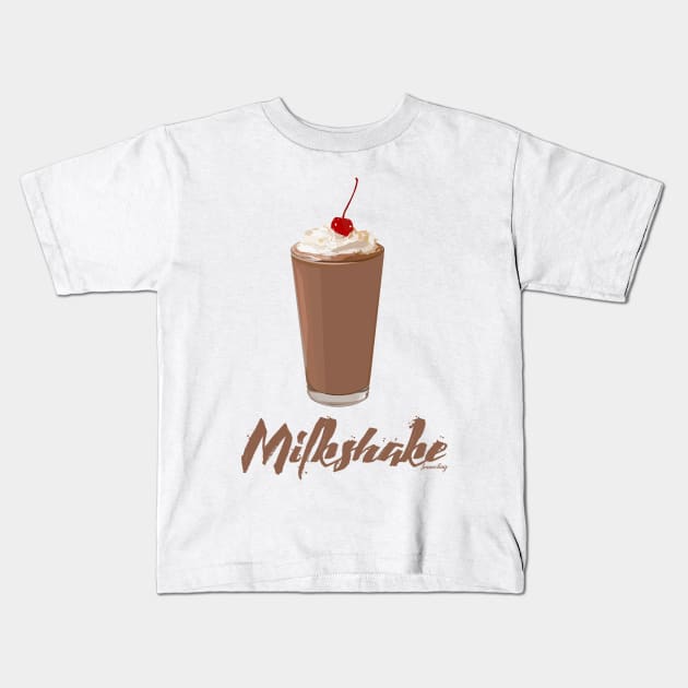 Milkshake Foodies Kids T-Shirt by smoochugs